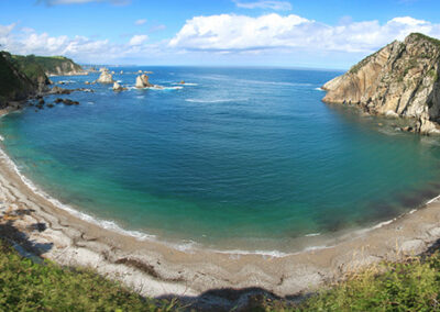 Panorámica Playa del Silencio en Asturias