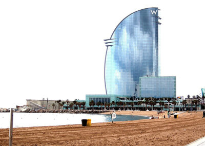 Playa La Barceloneta en Barcelona (Cataluña)